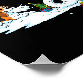 Funny Beagle Snowman Christmas Tree Xmas Womens Me Poster (Ecke)