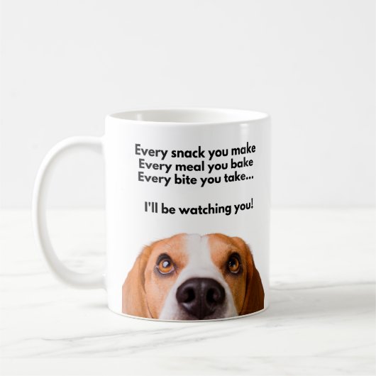 Funny Beagle Tasse, Beagle Lover Geschenk Kaffeetasse (Links)