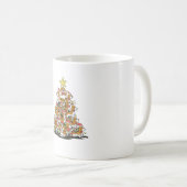 Funny Beagle Weihnachtsbaum für Beagle Hundeliebha Kaffeetasse (VorderseiteRechts)