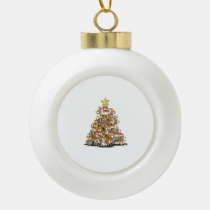 Funny Beagle Weihnachtsbaum für Beagle Hundeliebha Keramik Kugel-Ornament