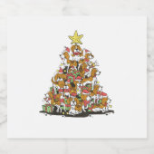 Funny Beagle Weihnachtsbaum für Beagle Hundeliebha Schaumweinetikett (Einzelnes Label)