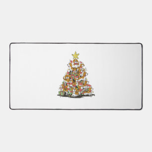 Funny Beagle Weihnachtsbaum für Beagle Hundeliebha Schreibtischunterlage