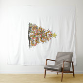 Funny Beagle Weihnachtsbaum für Beagle Hundeliebha Wandteppich (Beispiel (Horizontal))