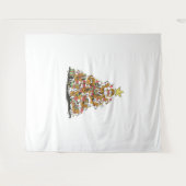 Funny Beagle Weihnachtsbaum für Beagle Hundeliebha Wandteppich (Vorderseite (Horizontal))