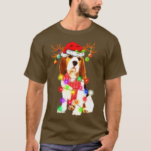 Funny Beagle Weihnachtsmannmütze Dog Reindeer Chri T-Shirt