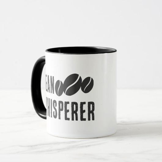 Funny Bean Whisperer Tasse - Kaffee Lover & Barist (Vorderseite Links)