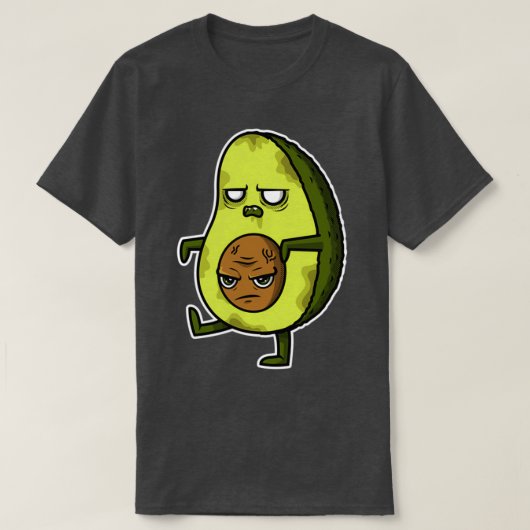 Funny Beängstigend Avocado Slice Monster Bio Food T-Shirt (Design vorne)