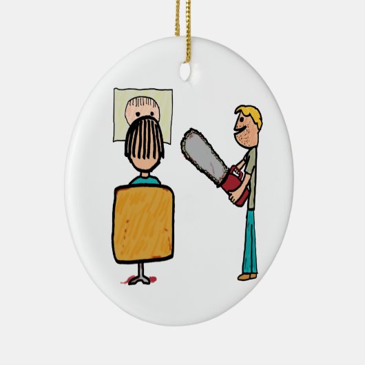 Funny Beängstigend Barber Sweeney Todd Keramik Ornament (Rechts)
