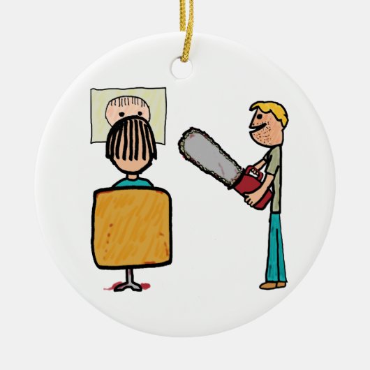 Funny Beängstigend Barber Sweeney Todd Keramik Ornament (Vorne)