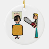 Funny Beängstigend Barber Sweeney Todd Keramik Ornament (Hinten)