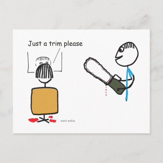 Funny Beängstigend Barber Sweeney Todd Postkarte (Vorderseite)