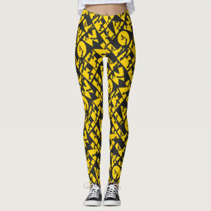 Funny Beängstigend Black Cat Bat Hexenhut Hallowee Leggings