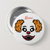 Funny Beängstigend Clown Thunder_Cove Button (Vorne & Hinten)
