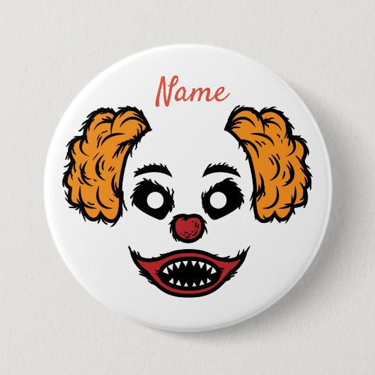 Funny Beängstigend Clown Thunder_Cove Button (Vorderseite)