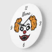Funny Beängstigend Clown Thunder_Cove Große Wanduhr (Winkel)