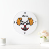 Funny Beängstigend Clown Thunder_Cove Große Wanduhr (Zuhause)