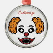 Funny Beängstigend Clown Thunder_Cove Ornament Aus Metall (Vorne)