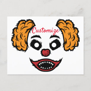 Funny Beängstigend Clown Thunder_Cove Postkarte