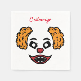 Funny Beängstigend Clown Thunder_Cove Serviette