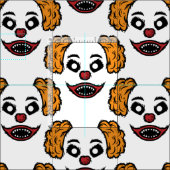 Funny Beängstigend Clown Thunder_Cove Stoff (Kachel)