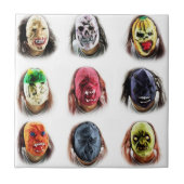 Funny Beängstigend Mask Fliese (Vorderseite)