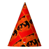 Funny Beängstigend Orange Feuer Flammen Halloween Partyhütchen (Links)