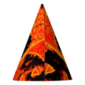 Funny Beängstigend Orange Feuer Flammen Halloween Partyhütchen (Rückseite)