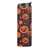 Funny Beängstigend Pumpkin Faces Thermosbecher (Nach links gedreht)
