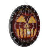 Funny Beängstigend Pumpkin Happy Halloween Dartscheibe (Vorderseite Links)