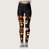 Funny Beängstigend Pumpkins Happy Halloween Leggings (Vorderseite)