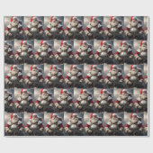 Funny Beängstigend Santa Naughty List Geschenkpapier (Flach)