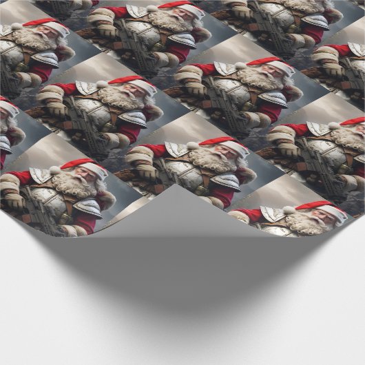 Funny Beängstigend Santa Naughty List Geschenkpapier (Ecke)