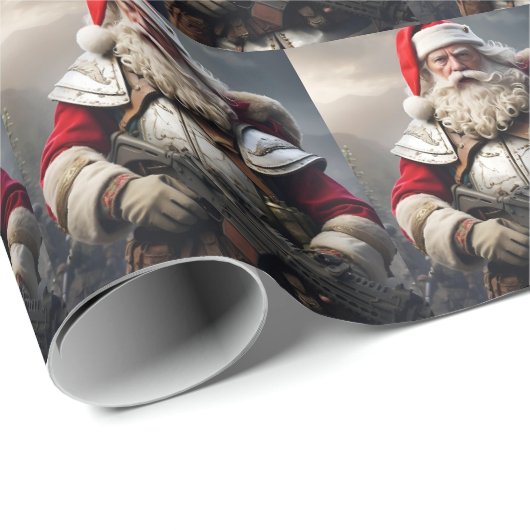 Funny Beängstigend Santa Naughty List Geschenkpapier (Rolleneckpunkt)