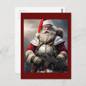 Funny Beängstigend Santa Naughty List Postkarte (Vorne/Hinten)