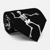 Funny Beängstigend Skeleton Muster Happy Halloween Krawatte (Gerollt)