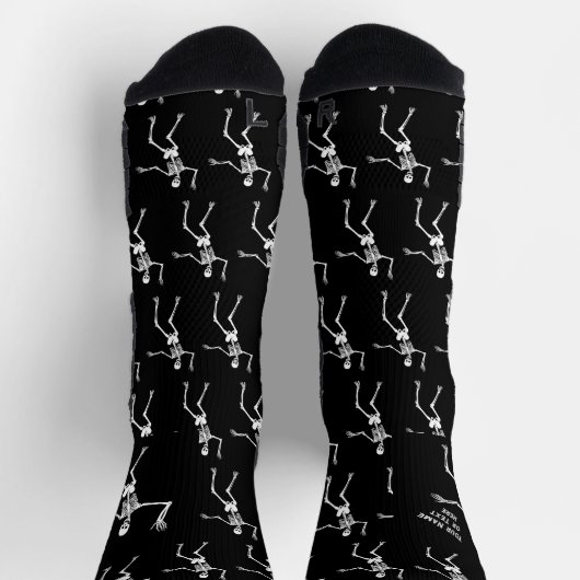 Funny Beängstigend Skeleton Muster Happy Halloween Socken (Oben)
