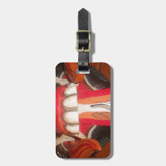 Funny Beängstigend Weiße Zunge Asiatisches Hallowe Gepäckanhänger (Vorderseite vertikal)