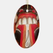 Funny Beängstigend Weiße Zunge Asiatisches Hallowe Keramik Ornament (Rechts)