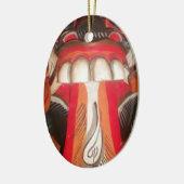 Funny Beängstigend Weiße Zunge Asiatisches Hallowe Keramik Ornament (Links)