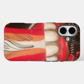 Funny Beängstigende Weiße Zunge Halloween Maske Case-Mate iPhone Hülle (Rückseite (Horizontal))