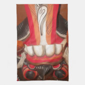 Funny Beängstigende Weiße Zunge Halloween Maske Geschirrtuch (Vertikal)