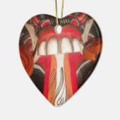 Funny Beängstigende Weiße Zunge Halloween Maske Keramik Ornament (Links)