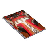 Funny Beängstigende Weiße Zunge Halloween Maske Notizblock (Rechte Seite)