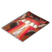 Funny Beängstigende Weiße Zunge Halloween Maske Notizblock (Linke Seite)