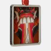 Funny Beängstigende Weiße Zunge Halloween Maske Ornament Aus Metall (Rechts)