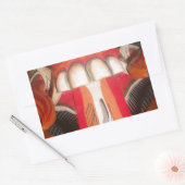 Funny Beängstigende Weiße Zunge Halloween Maske Rechteckiger Aufkleber (Umschlag)