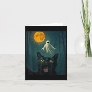 Funny beängstigt sich mit Ghost Halloween Tag W Karte