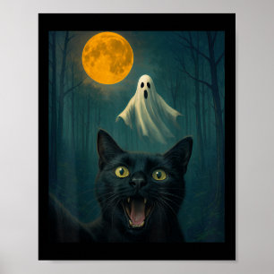 Funny beängstigt sich mit Ghost Halloween Tag W Poster