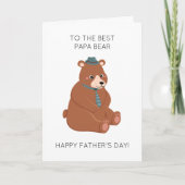 Funny Bear Animal Pun Vatertag Card Karte (Vorderseite)