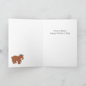 Funny Bear Animal Pun Vatertag Card Karte (Innenseite)